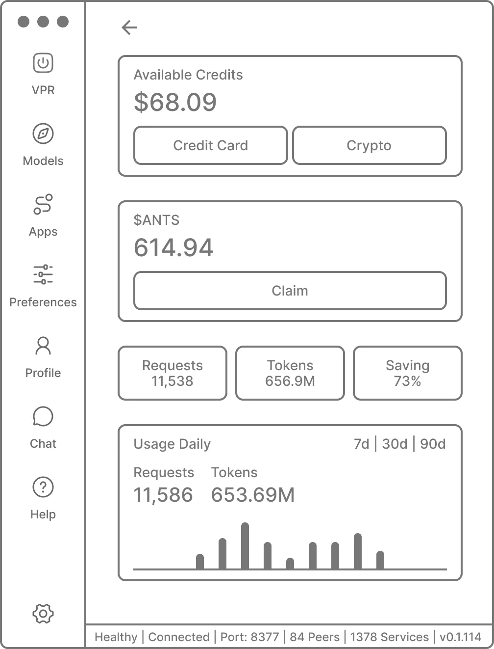 Wireframe: Profile