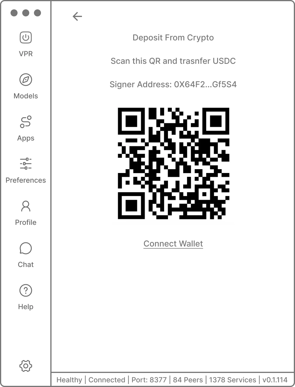 Wireframe: Deposit